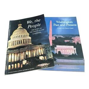 Washington DC Booklets Lot We The People 1985 + Past & Present 1987 US Capitol